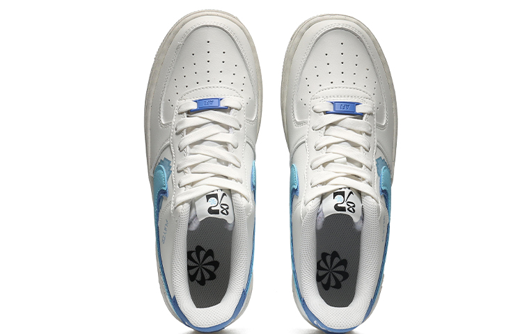 Shop [Kasut Custom] Nike Air Force 1 Rendah 'Pixel Heart Biru-Putih' DQ0359-100(Team10-像素爱心QD)