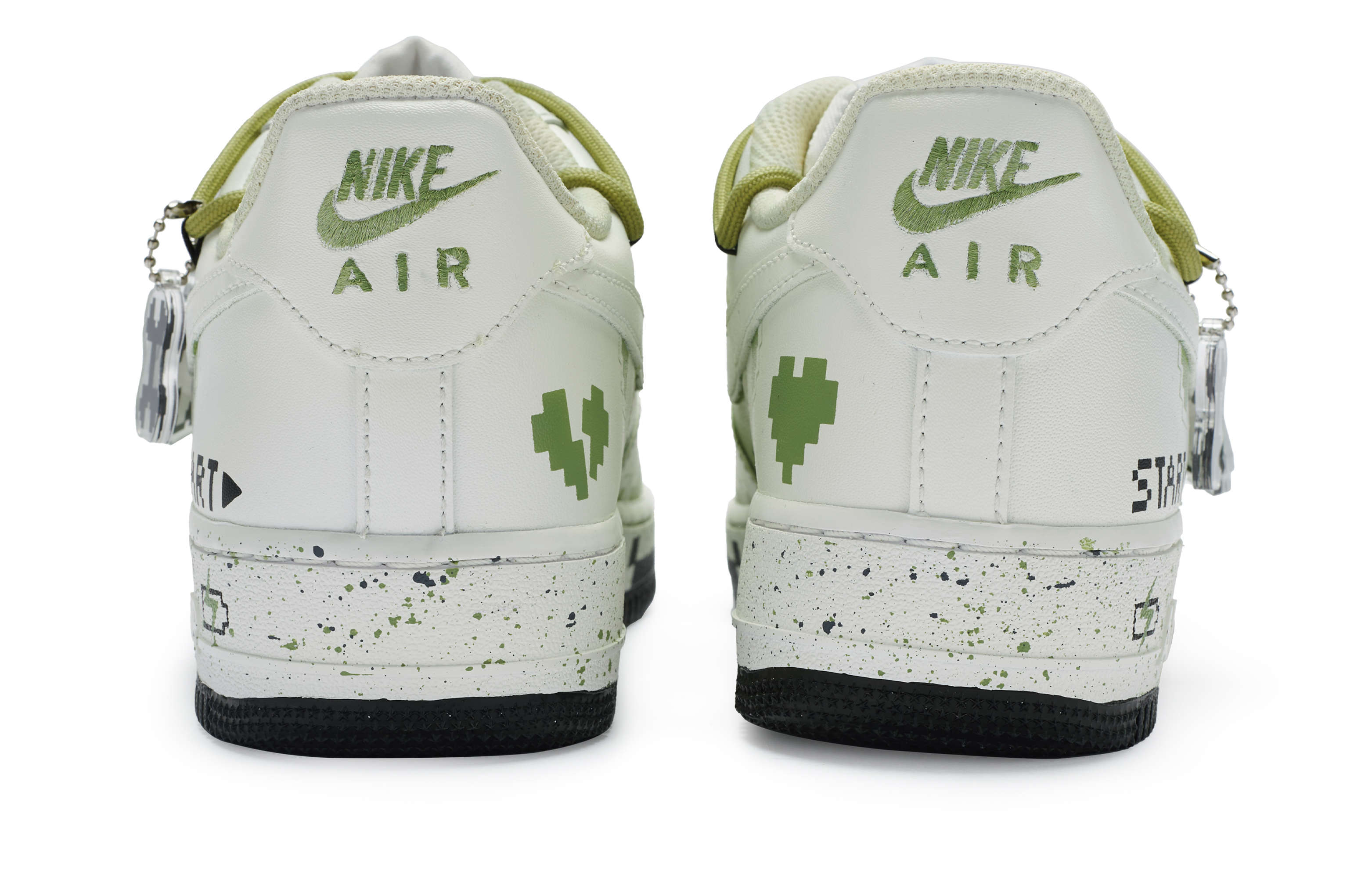 Purchase [Sepatu Kustom] Nike Air Force 1 Low 'Pixel Jellyfish Graffiti' CW2288-111(Team80-男款BUG修补中米白绿)