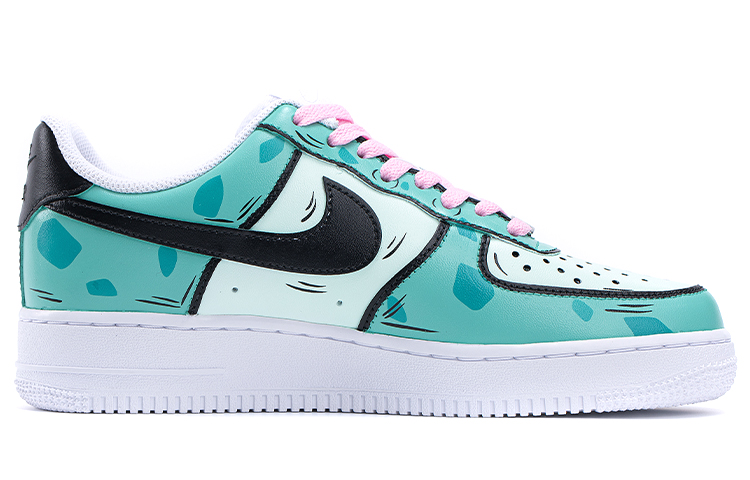 Order [カスタムシューズ] ナイキ エアフォース 1 ロー 'ポケボール フシギダネ' CW2288-111(TeamB-男款妙蛙种子黑绿)