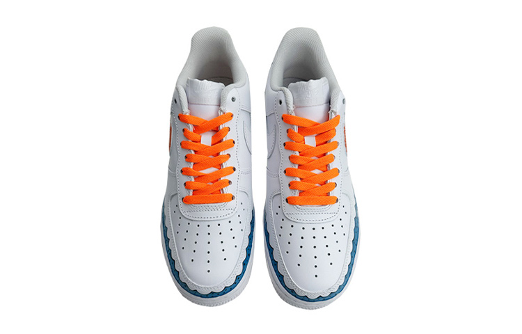 Shop [定制鞋款] 耐克空军1号低帮 '波浪涂鸦白蓝' DH2920-111(Team叁-女款波普踏浪)