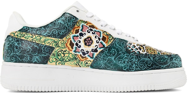 【定制球鞋】 Nike Air Force 1 Low 國潮風 青花琺瑯瓷 塗鴉手繪 低幫 板鞋 男女同款 藍綠 Order 【定制球鞋】 Nike Air Force 1 Low 國潮風 青花琺瑯瓷 塗鴉手繪 低幫 板鞋 男女同款 藍綠