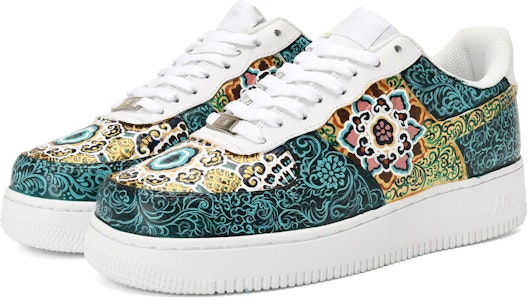 【定制球鞋】 Nike Air Force 1 Low 國潮風 青花琺瑯瓷 塗鴉手繪 低幫 板鞋 男女同款 藍綠 Lookbook 【定制球鞋】 Nike Air Force 1 Low 國潮風 青花琺瑯瓷 塗鴉手繪 低幫 板鞋 男女同款 藍綠