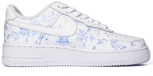 【定製球鞋】Nike Air Force 1 Low 1 07 光變青花瓷 中國風 復古藝術 高級感 低筒 板鞋 男款 純白 Order 【定製球鞋】Nike Air Force 1 Low 1 07 光變青花瓷 中國風 復古藝術 高級感 低筒 板鞋 男款 純白