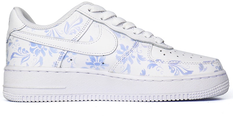 Nike Air Force 1 Low "Porcelana Blanca" (Personalizadas) CW2288-111(Team拾柒-男款低帮光变青花瓷板鞋) Order Nike Air Force 1 Low "Porcelana Blanca" (Personalizadas) CW2288-111(Team拾柒-男款低帮光变青花瓷板鞋)