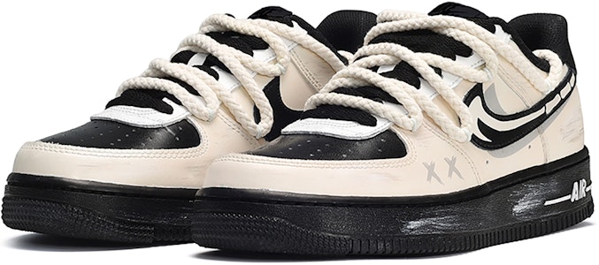 【訂製球鞋】Nike Air Force 1 Low 朋客 骨頭 低筒 板鞋 男女同款 米黑 Lookbook 【訂製球鞋】Nike Air Force 1 Low 朋客 骨頭 低筒 板鞋 男女同款 米黑