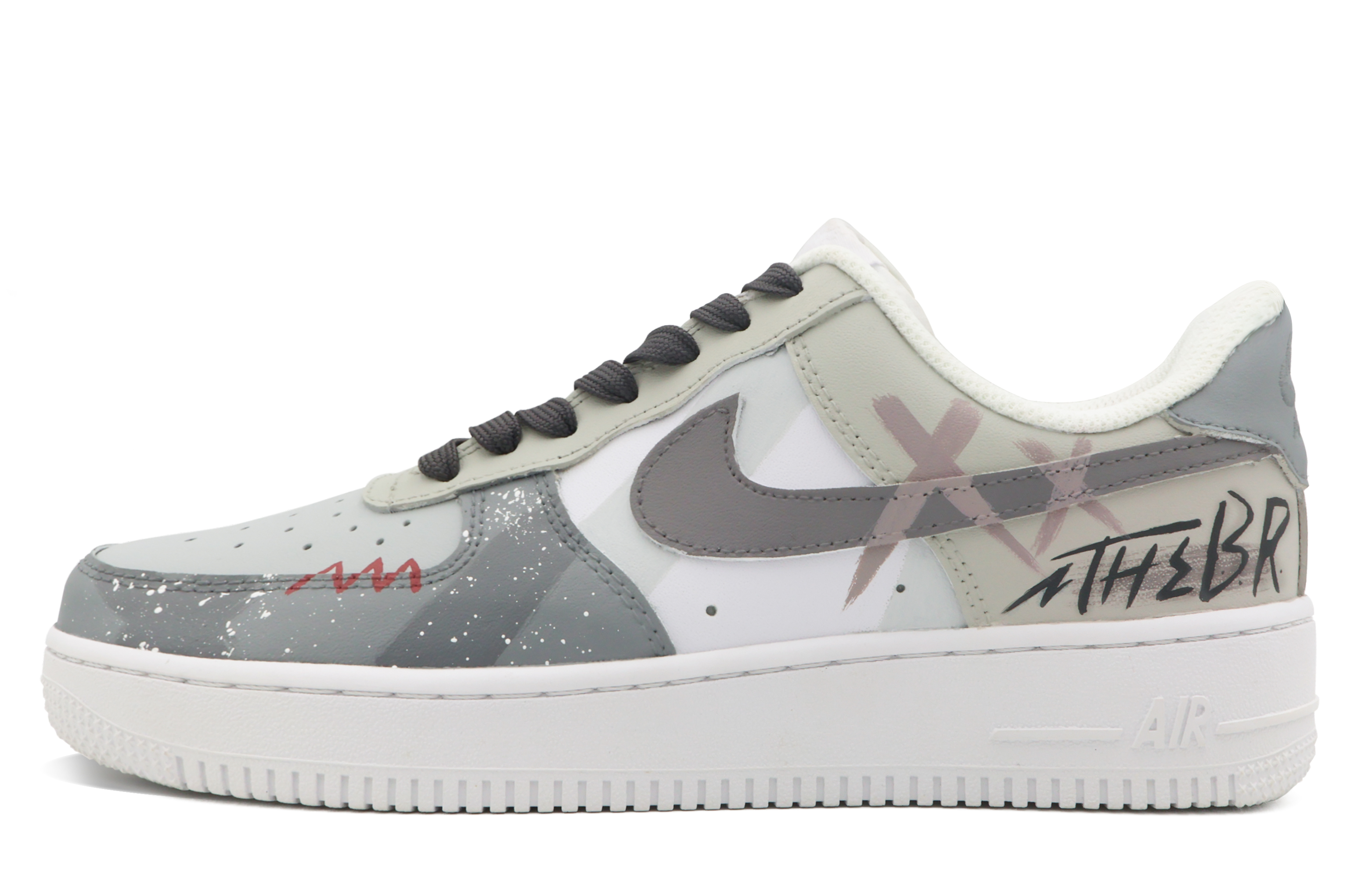 Buy [Zapatos Personalizados] Nike Air Force 1 Low 'Punk Wilderness Gris' CW2288-111(Team53-男款朋克荒S-BOX)