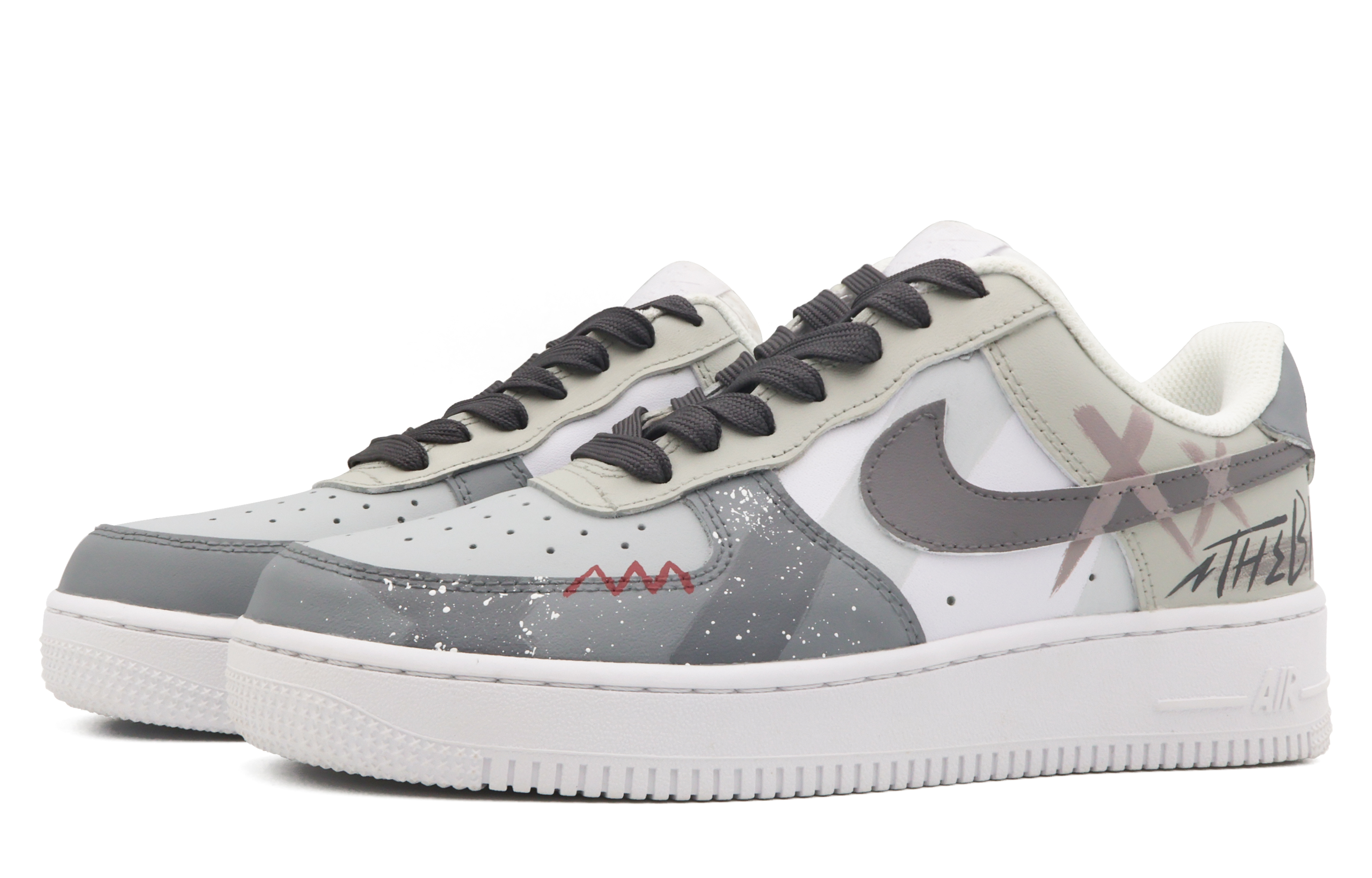 Lookbook [Zapatos Personalizados] Nike Air Force 1 Low 'Punk Wilderness Gris' CW2288-111(Team53-男款朋克荒S-BOX)