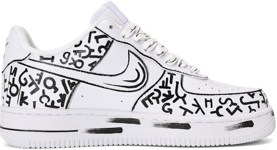【客製球鞋】Nike Air Force 1 Low 字元 低筒 板鞋 男款 純白 Order 【客製球鞋】Nike Air Force 1 Low 字元 低筒 板鞋 男款 純白