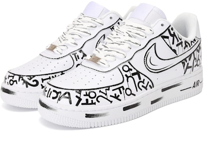 【客製球鞋】Nike Air Force 1 Low 字元 低筒 板鞋 男款 純白 Lookbook 【客製球鞋】Nike Air Force 1 Low 字元 低筒 板鞋 男款 純白