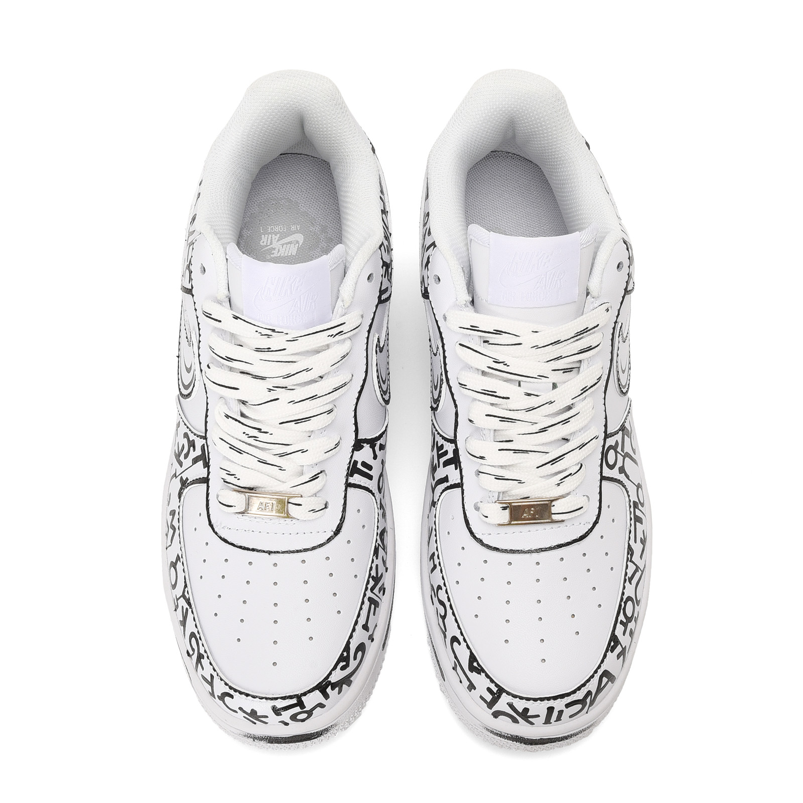 Shop [Zapatillas Personalizadas] Nike Air Force 1 Low 'Blanco Puro' CW2288-111(Team23-男款-字符-纯白)
