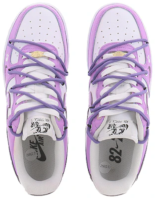 【訂製球鞋】 Nike Air Force 1 Low se 藝術塗鴉 潮流穿孔 防滑耐磨 低筒 板鞋 男款 紫白 Shop 【訂製球鞋】 Nike Air Force 1 Low se 藝術塗鴉 潮流穿孔 防滑耐磨 低筒 板鞋 男款 紫白