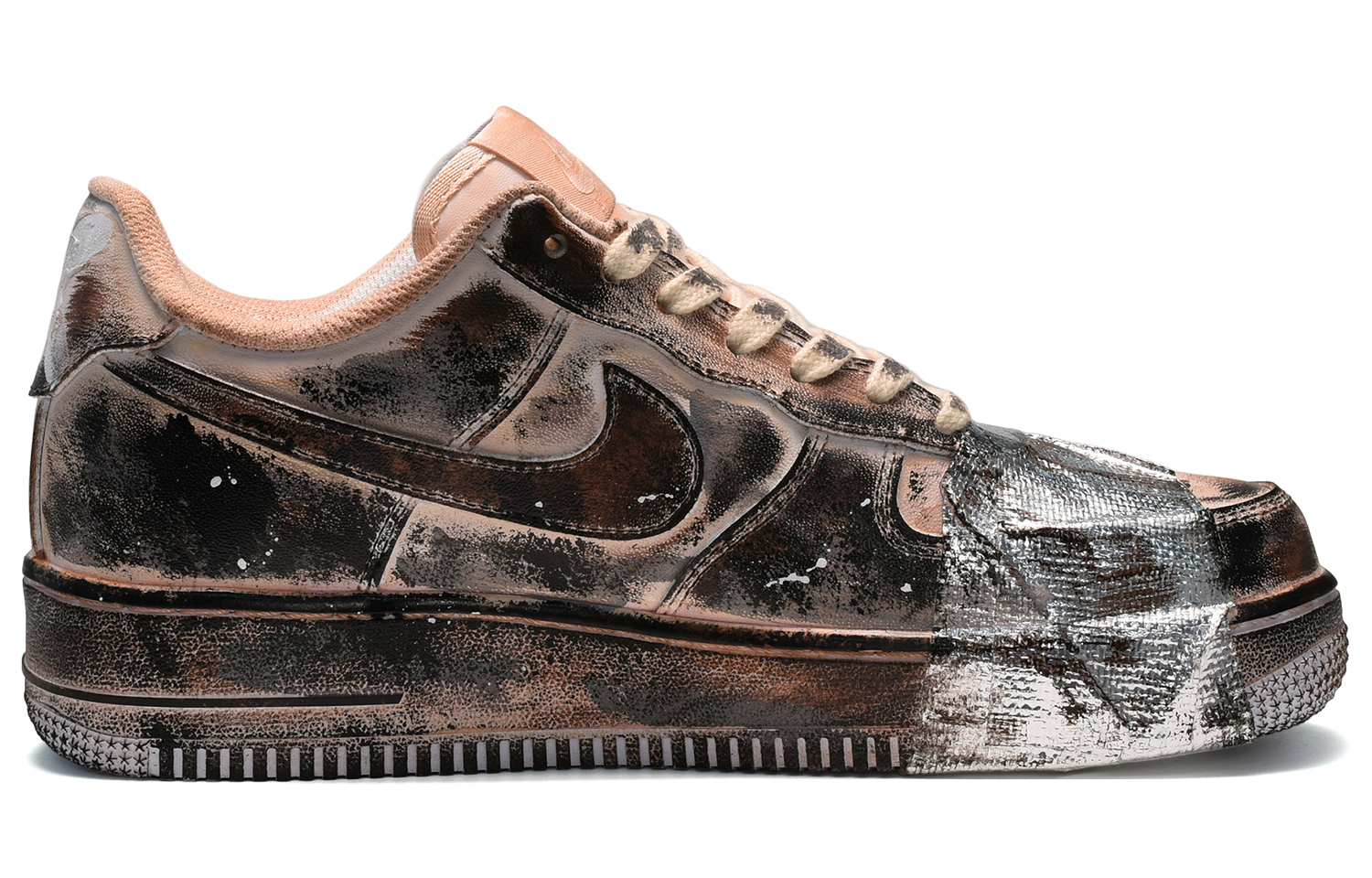 Order Zapatillas Nike Air Force 1 Low 'Qi Xi Apocalipsis Negro Blanco Rojo' CW2288-111(TeamE-男款末日战神黑白红)