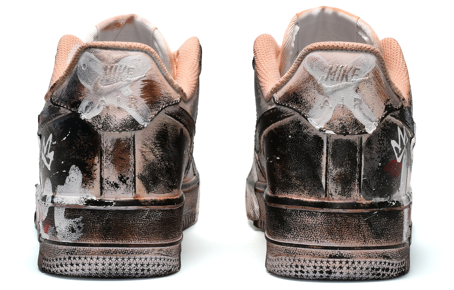 Shop Zapatillas Nike Air Force 1 Low 'Qi Xi Apocalipsis Negro Blanco Rojo' CW2288-111(TeamE-男款末日战神黑白红)