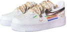 Lookbook 【定製球鞋】 Nike Air Force 1 Low 彩虹塗鴉 休閒 防滑 低筒 板鞋 GS 白金銀