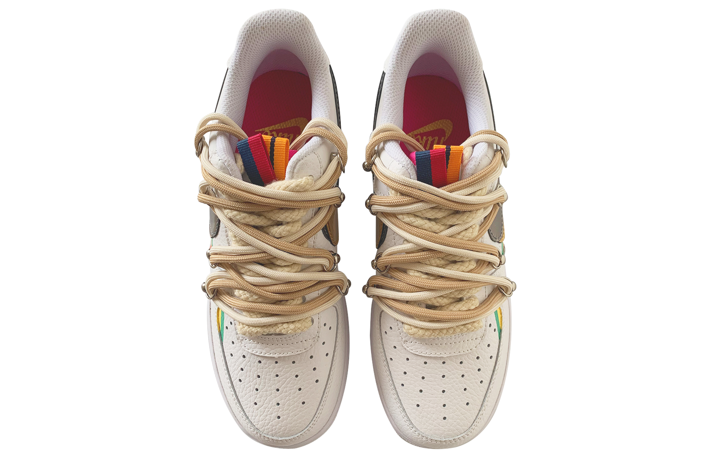 [Custom Shoes] Nike Air Force 1 Low 'Rainbow Graffiti White Platinum Silver' 圖 4