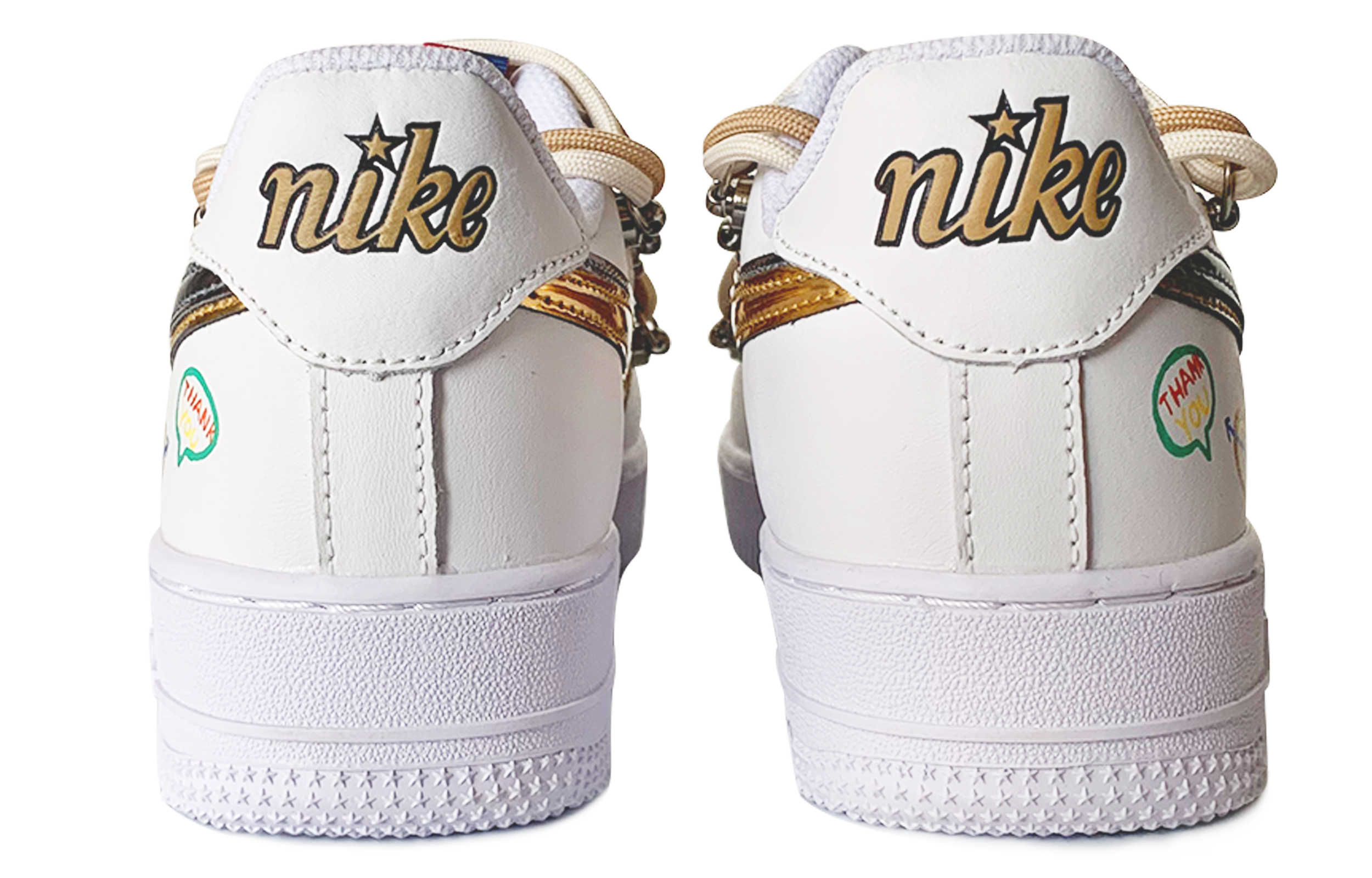 [Custom Shoes] Nike Air Force 1 Low 'Rainbow Graffiti White Platinum Silver' 圖 5