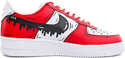 ナイキ エア フォース 1 ロー 'レッド ブラック クラシック' カスタムシューズ CW2288-111(Team13-二次元漫画风红黑A) Order ナイキ エア フォース 1 ロー 'レッド ブラック クラシック' カスタムシューズ CW2288-111(Team13-二次元漫画风红黑A)