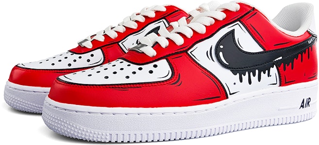 【訂製球鞋】Nike Air Force 1 低筒 紅黑 復古 經典 板鞋 防滑耐磨 男款 純白 Lookbook 【訂製球鞋】Nike Air Force 1 低筒 紅黑 復古 經典 板鞋 防滑耐磨 男款 純白