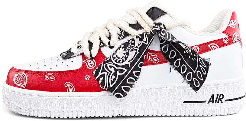 【カスタムシューズ】ナイキエアフォース1ロー『レッドブラックペイズリー』 CW2288-111(Team13-鸳鸯腰果花E) Buy 【カスタムシューズ】ナイキエアフォース1ロー『レッドブラックペイズリー』 CW2288-111(Team13-鸳鸯腰果花E)