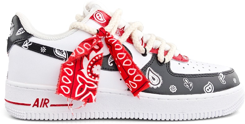 【カスタムシューズ】ナイキエアフォース1ロー『レッドブラックペイズリー』 CW2288-111(Team13-鸳鸯腰果花E) Lookbook 【カスタムシューズ】ナイキエアフォース1ロー『レッドブラックペイズリー』 CW2288-111(Team13-鸳鸯腰果花E)