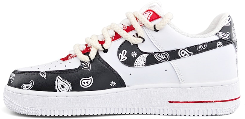 【カスタムシューズ】ナイキエアフォース1ロー『レッドブラックペイズリー』 CW2288-111(Team13-鸳鸯腰果花E) Shop 【カスタムシューズ】ナイキエアフォース1ロー『レッドブラックペイズリー』 CW2288-111(Team13-鸳鸯腰果花E)