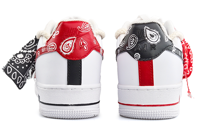 Details for 【カスタムシューズ】ナイキエアフォース1ロー『レッドブラックペイズリー』 CW2288-111（Team13-鸳鸯腰果花E）