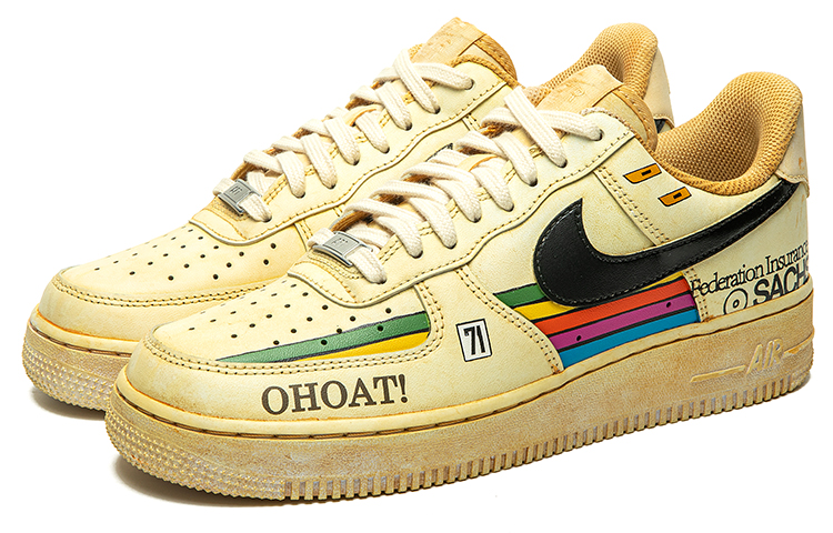 Lookbook Zapatillas Nike Air Force 1 Low 'Retro-Futuro Rayas Café' CW2288-111(TeamB-男款条纹咖啡G-BOX)