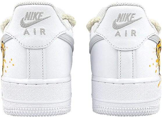 【定製球鞋】Nike Air Force 1 Low LE 空軍一號 復古 自由熊 解構 潑墨 低筒 板鞋 GS 白黃 Purchase 【定製球鞋】Nike Air Force 1 Low LE 空軍一號 復古 自由熊 解構 潑墨 低筒 板鞋 GS 白黃