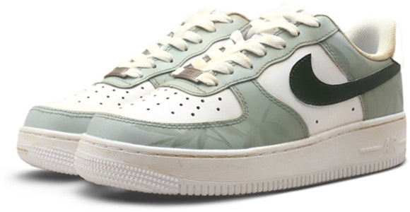 【定製球鞋】 Nike Air Force 1 Low 空軍一號 新中式穿搭 復古做舊 中華文竹 低幫 板鞋 男款 白綠 Lookbook 【定製球鞋】 Nike Air Force 1 Low 空軍一號 新中式穿搭 復古做舊 中華文竹 低幫 板鞋 男款 白綠
