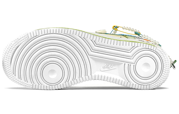 [Custom Shoes] Nike Air Force 1 Low 'Retro Girl Pearl Cream Green Avocado Blue Daisy Hand-Painted' 圖 5