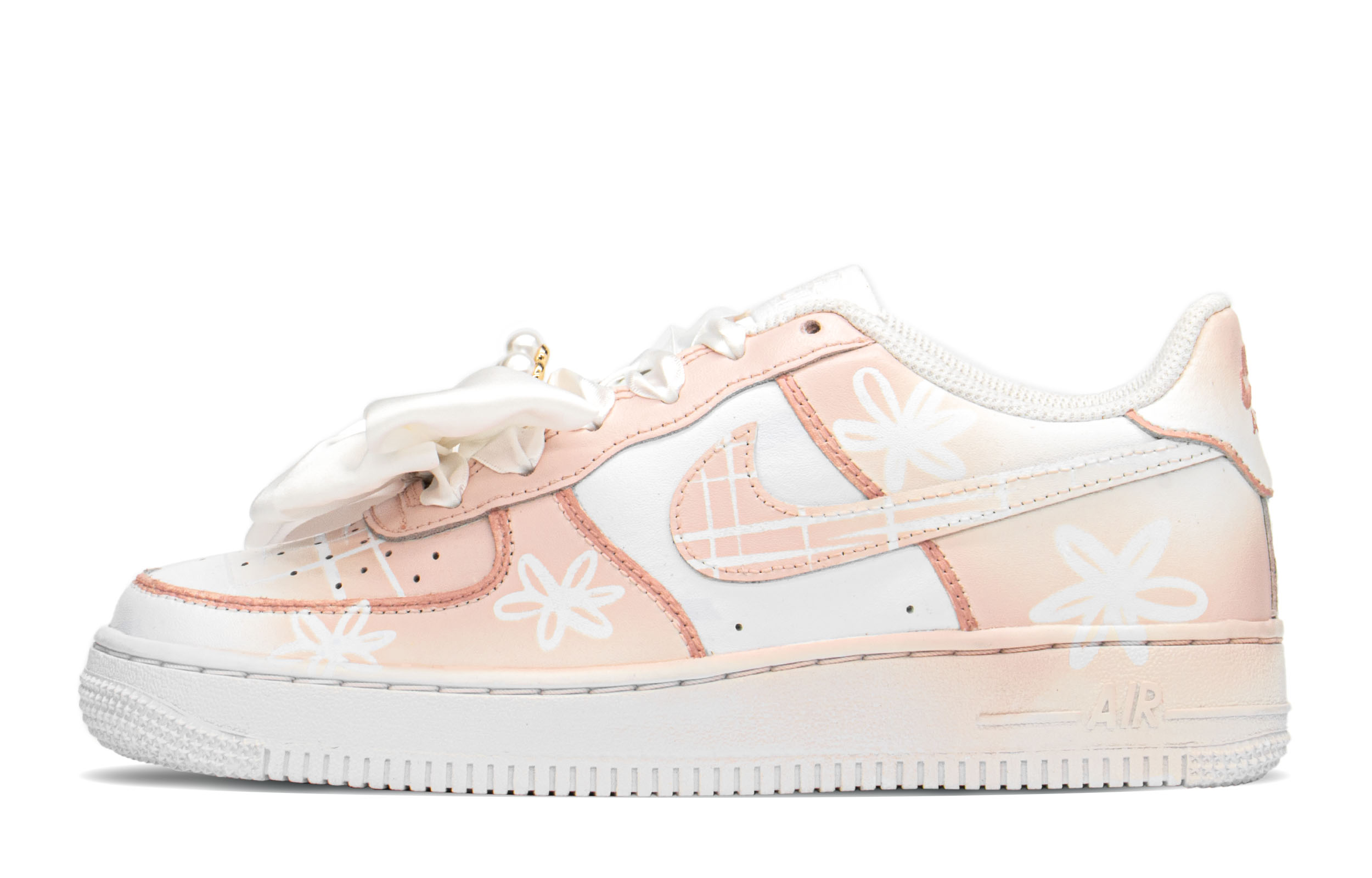 Buy 나이키 에어포스 1 로우 '레트로 핑크 화이트 리본' (커스텀) DH2920-111(TeamA-AF复古蝴蝶结S-BOX)