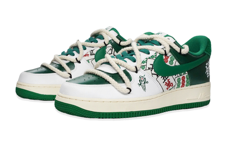 Lookbook Zapatillas Nike Air Force 1 Low 'Retro Mahjong Blanco-Verde' DO5220-131(TeamF-男款复古麻将)