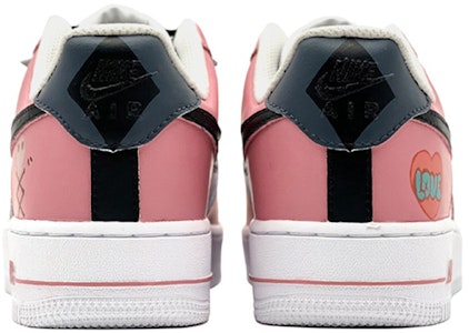 【定制球鞋】Nike Air Force 1 Low LE 空軍一號 復古骷髏朋克 低幫 運動鞋 GS 粉白色 Shop 【定制球鞋】Nike Air Force 1 Low LE 空軍一號 復古骷髏朋克 低幫 運動鞋 GS 粉白色