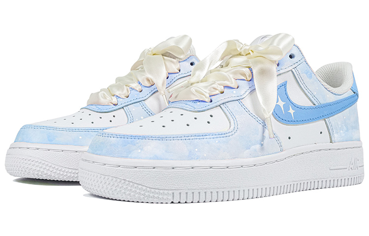 Lookbook [定制鞋款] 耐克空军一号低帮 '浪漫银河蓝情人节’ CW2288-111(Team陆-蓝色星空QD)