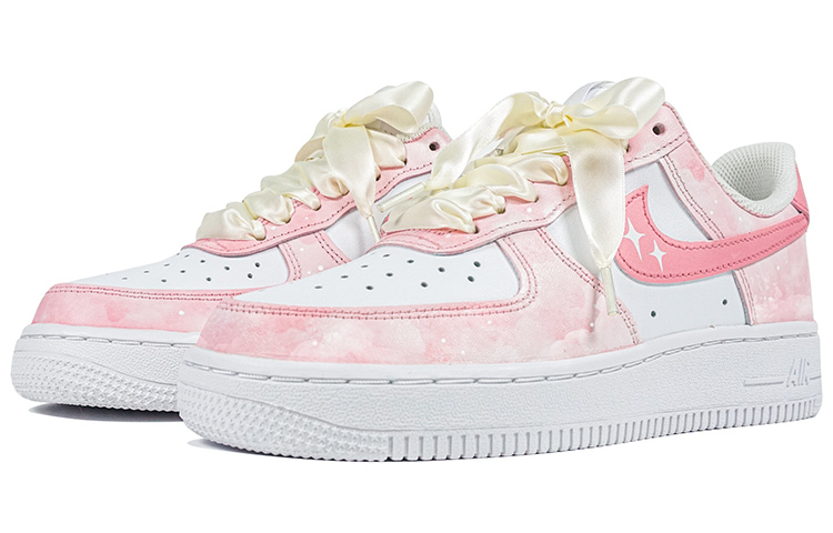 Lookbook [Kasut Custom] Nike Air Force 1 Low 'Romantic Galaxy Pink' CW2288-111(Team陆-粉色星空银河极星)