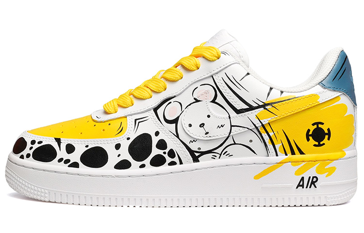 Buy [Sepatu Kustom] Nike Air Force 1 Low 'Roronoa's Companion Kuning Biru Hitam' CW2288-111(TeamE-男款白熊黄蓝黑)