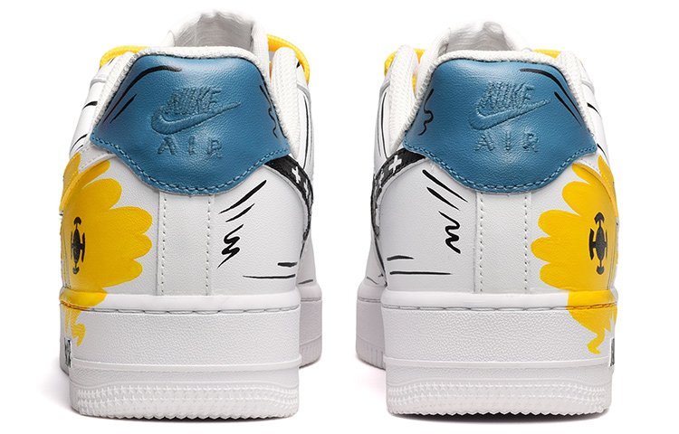 Shop [Sepatu Kustom] Nike Air Force 1 Low 'Roronoa's Companion Kuning Biru Hitam' CW2288-111(TeamE-男款白熊黄蓝黑)