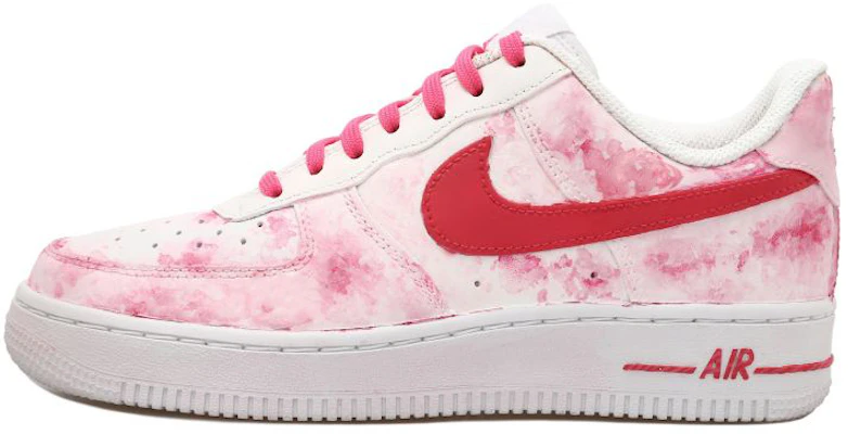 【訂製球鞋】Nike Air Force 1 Low 玫瑰繪染 復古 保暖耐磨 低筒 板鞋 GS 玫瑰紅 Buy 【訂製球鞋】Nike Air Force 1 Low 玫瑰繪染 復古 保暖耐磨 低筒 板鞋 GS 玫瑰紅