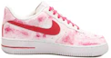 Order 【訂製球鞋】Nike Air Force 1 Low 玫瑰繪染 復古 保暖耐磨 低筒 板鞋 GS 玫瑰紅