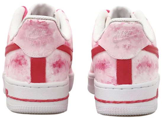 【訂製球鞋】Nike Air Force 1 Low 玫瑰繪染 復古 保暖耐磨 低筒 板鞋 GS 玫瑰紅 Shop 【訂製球鞋】Nike Air Force 1 Low 玫瑰繪染 復古 保暖耐磨 低筒 板鞋 GS 玫瑰紅