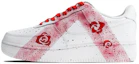 Buy 【定制球鞋】Nike Air Force 1 Low 是在玩鞋 礼盒 灯带 倒V泼墨 玫瑰 低帮 板鞋 GS 白红