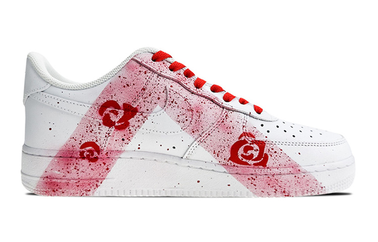 Order 【定制球鞋】Nike Air Force 1 Low 是在玩鞋 礼盒 灯带 倒V泼墨 玫瑰 低帮 板鞋 GS 白红