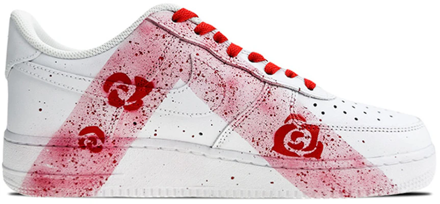 【定制球鞋】Nike Air Force 1 Low 是在玩鞋 礼盒 灯带 倒V泼墨 玫瑰 低帮 板鞋 GS 白红 Order 【定制球鞋】Nike Air Force 1 Low 是在玩鞋 礼盒 灯带 倒V泼墨 玫瑰 低帮 板鞋 GS 白红