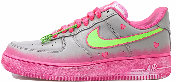 custom-shoes-nike-air-force-1-low-safety-pin-heart-aged-grey-pink-green