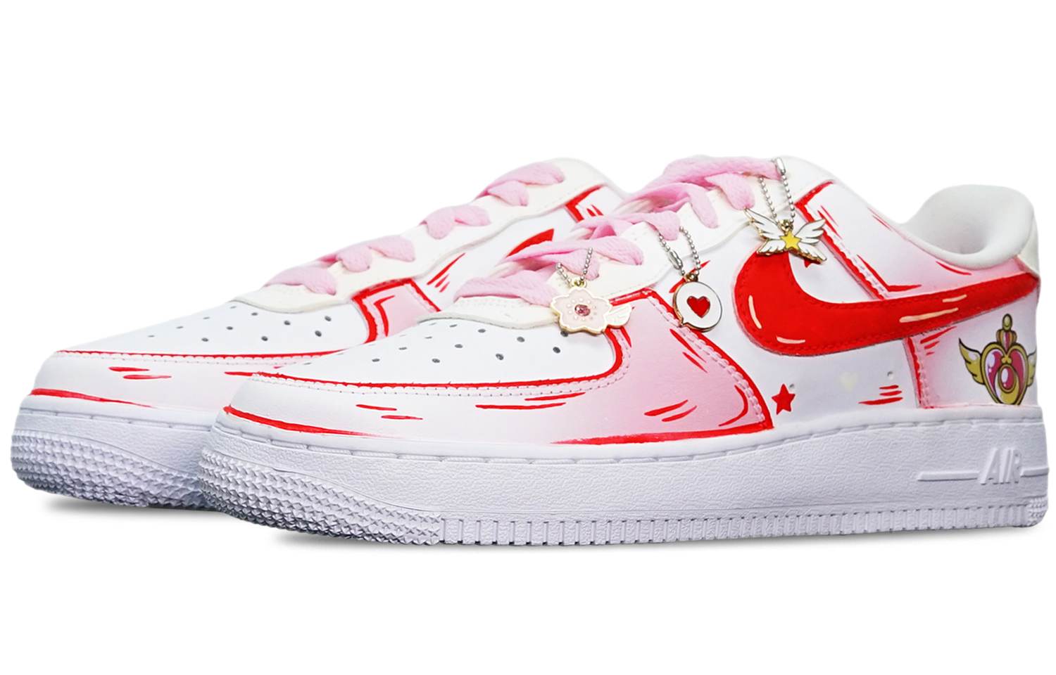 Lookbook [Custom Shoes] Nike Air Force 1 Low 'Sailor Moon Pink Heart Wings' CW2288-111-469029