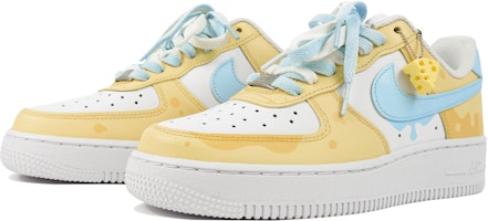 【定制球鞋】Nike Air Force 1 Low 玖制 海鹽起司 動畫乳酪 雙層鞋帶 掛飾 低筒 板鞋 男款 黃藍 Lookbook 【定制球鞋】Nike Air Force 1 Low 玖制 海鹽起司 動畫乳酪 雙層鞋帶 掛飾 低筒 板鞋 男款 黃藍