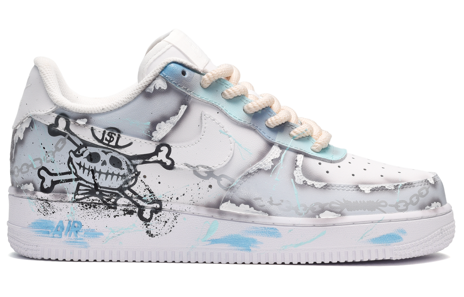 Lookbook Zapatillas Nike Air Force 1 Low 'Leyenda Pirata Sal Gris Negro' DD8959-100(TeamE-女款海盗传奇黑白灰)