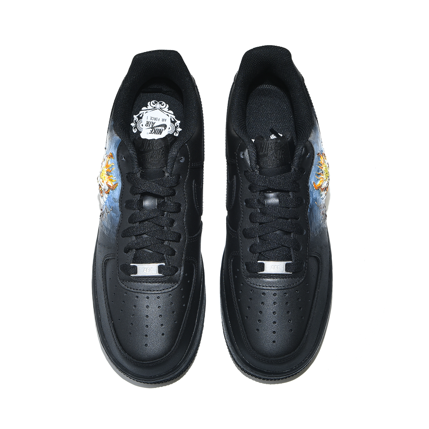 Shop [定制鞋款] 耐克空军一号低帮 '上海穷奇3D手绘' CW2288-001(Team23-男女款-山海穷奇-纯黑)