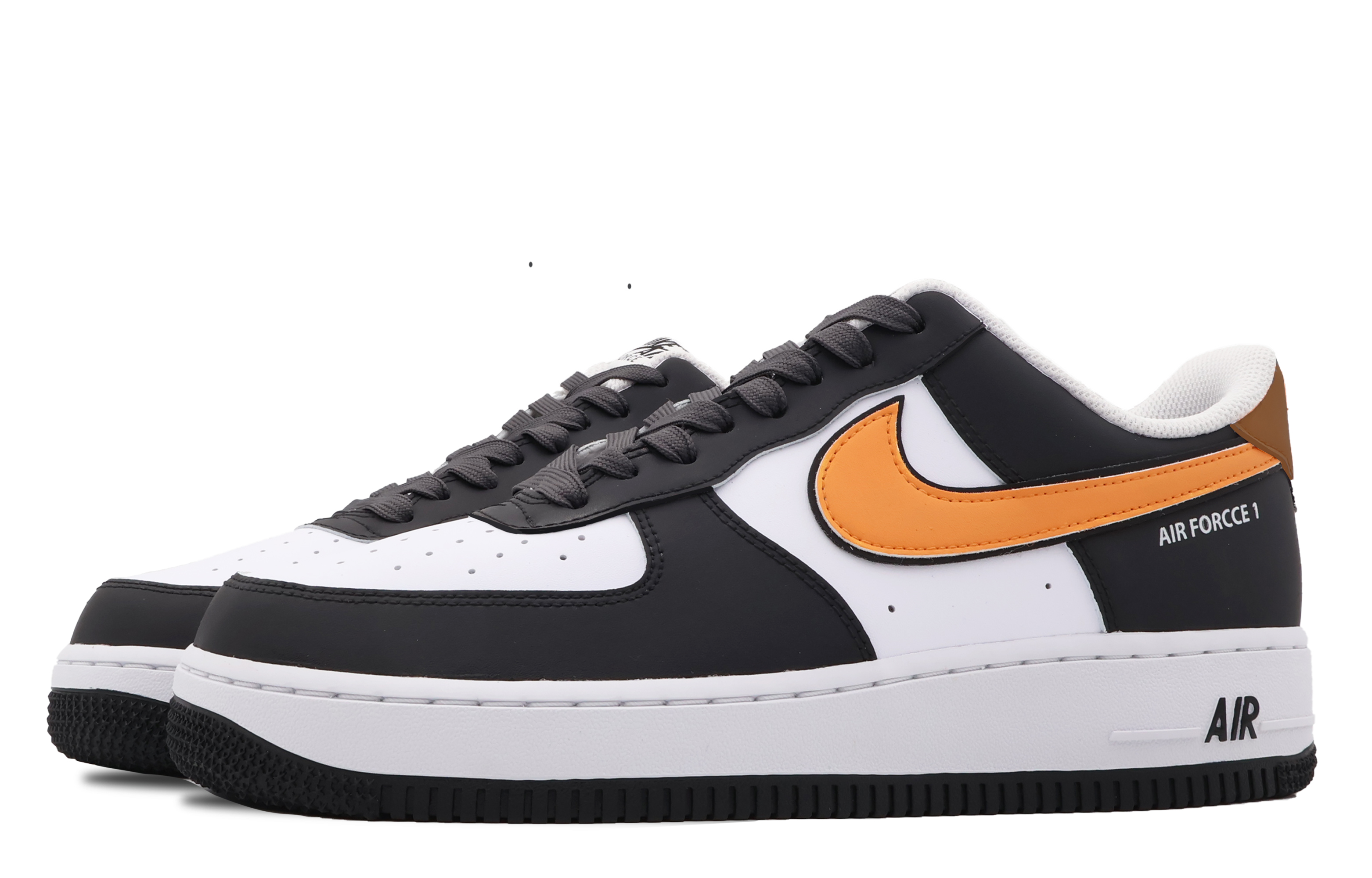 Shop 나이키 에어포스 1 로우 '검/주황 깨진 백보드' DV0788-103(Team53-男款扣碎)
