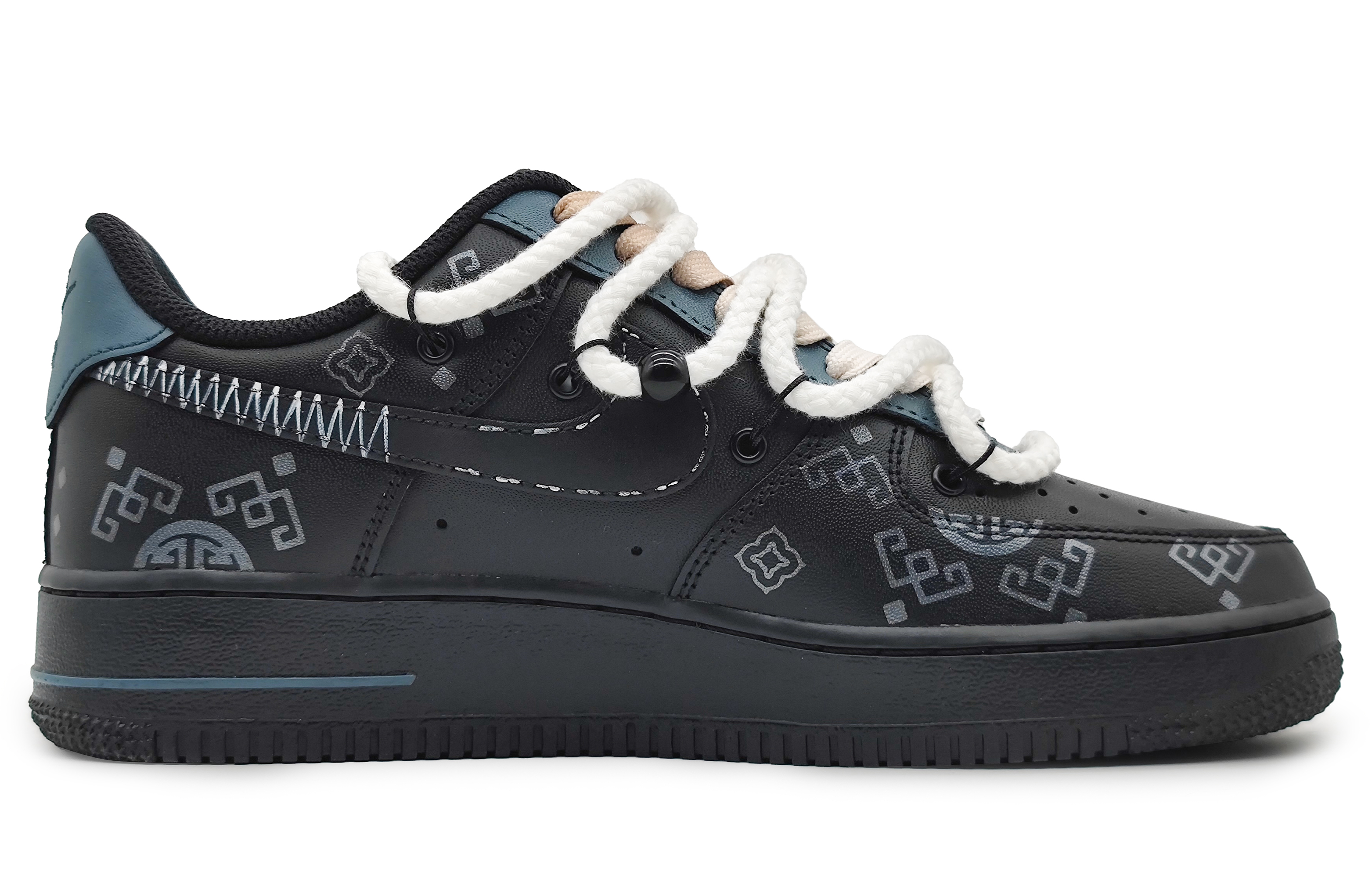 Order 나이키 에어포스 1 로우 '실크로드' (Nike 에어포스 1 로우 '실크로드') CW2288-001(Team16-男款丝绸之路解构)